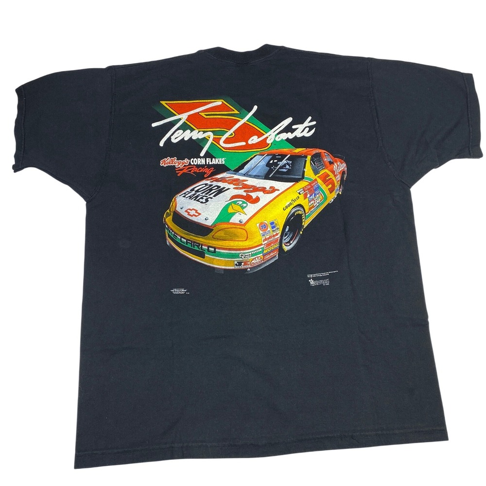 Vintage NASCAR #5 Terry Labonte 1995 Kelloggs Racing T Shirt Mens‎ Size XL USA
